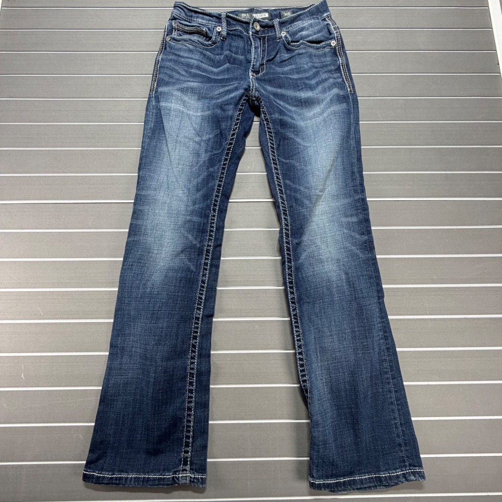 BKE Aiden Bootcut Jeans Mens 30R Dark Wash Stretch Denim Western Coolmax